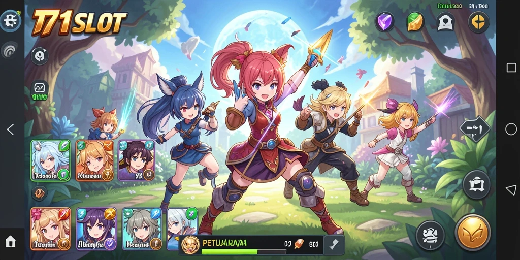 Tampilan gameplay <strong>171SLOT</strong> yang penuh warna dan dinamis.