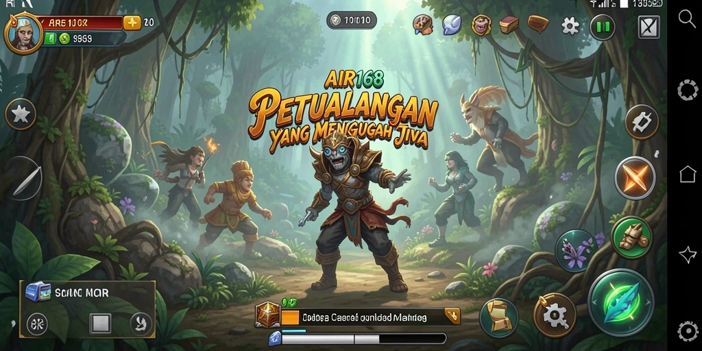 Tampilan gameplay yang mendebarkan dalam petualangan AIR168.