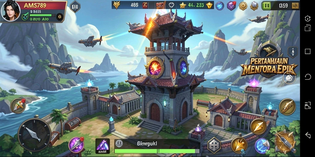Tampilan screenshot gameplay Tower Defense yang seru dan menegangkan.