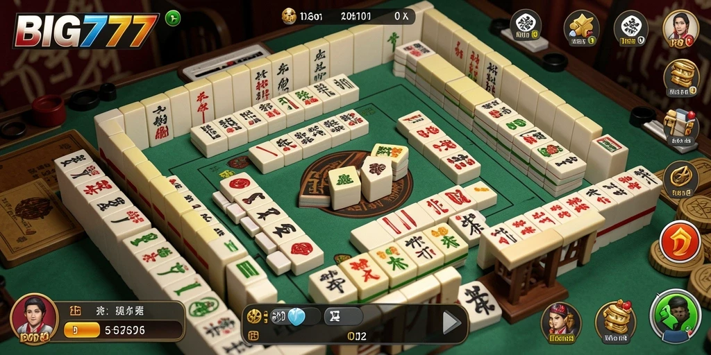 Screenshot utama BIG777 menampilkan gameplay Mahjong yang menarik.