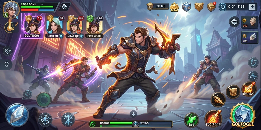 Tampilan gameplay GOLTOGEL yang mendebarkan dengan aksi pertarungan yang intens.