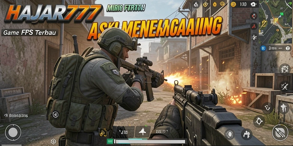 Tampilan gameplay intens dari HAJAR777 dalam mode FPS.