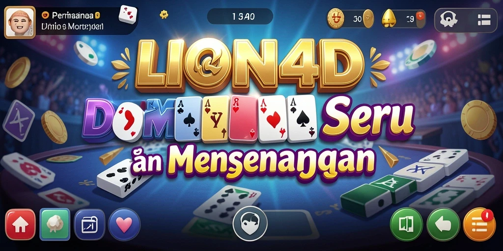 Screenshot gameplay LION4D yang menampilkan keseruan bermain Domino.