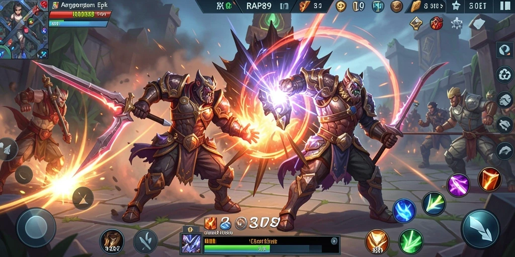 Gameplay seru dalam pertarungan arena MOBA yang penuh strategi.