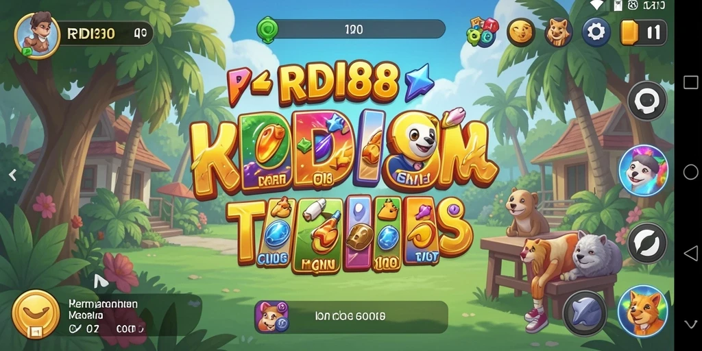 Tampilan gameplay RDI88 yang ceria dan penuh warna.