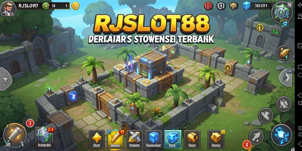 Tampilan permainan RJSLOT88 dengan grafis menawan dan aksi Tower Defense yang seru.