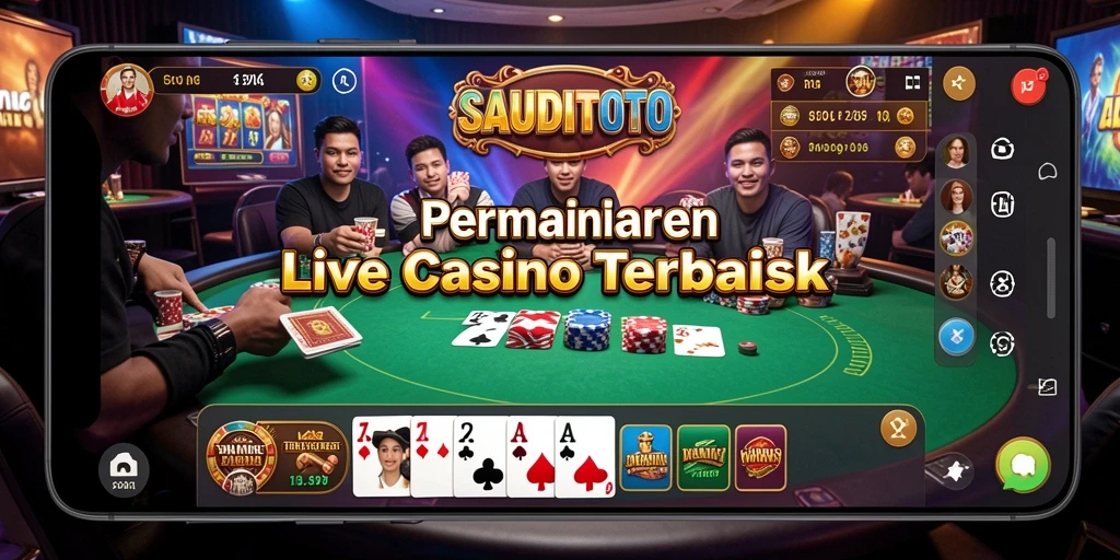 Tampilan permainan Live Casino yang menarik dan interaktif dari SAUDITOTO.