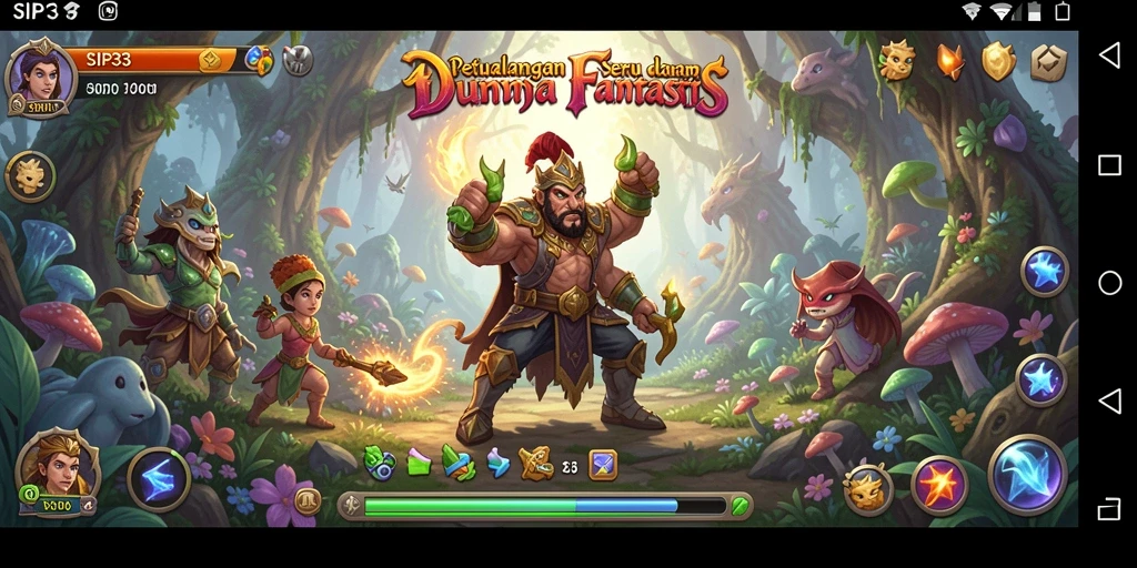 Screenshot SIP33 menampilkan karakter petualangan dalam suasana mistis.
