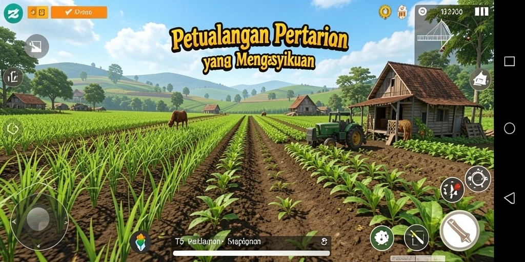Gameplay menarik dengan aktivitas pertanian yang seru.