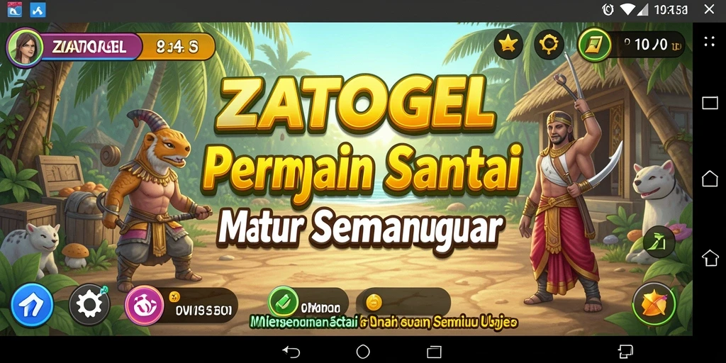Tampilan gameplay ZIATOGEL yang menarik dan ceria.