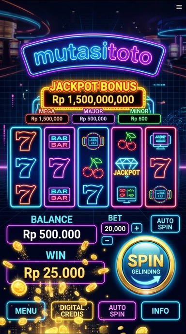 Tampilan antarmuka mutasitoto yang sederhana dan efisien.